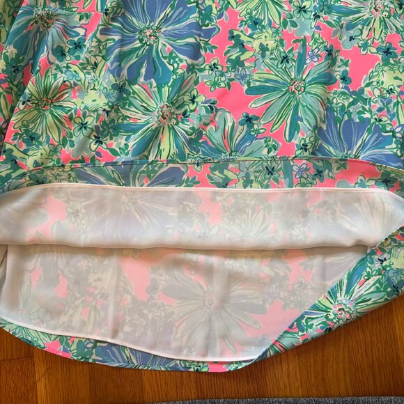 Lilly Pulitzer Beldon Floral Lined Blouse with Short Sleeves Medium - Picture 5 of 6